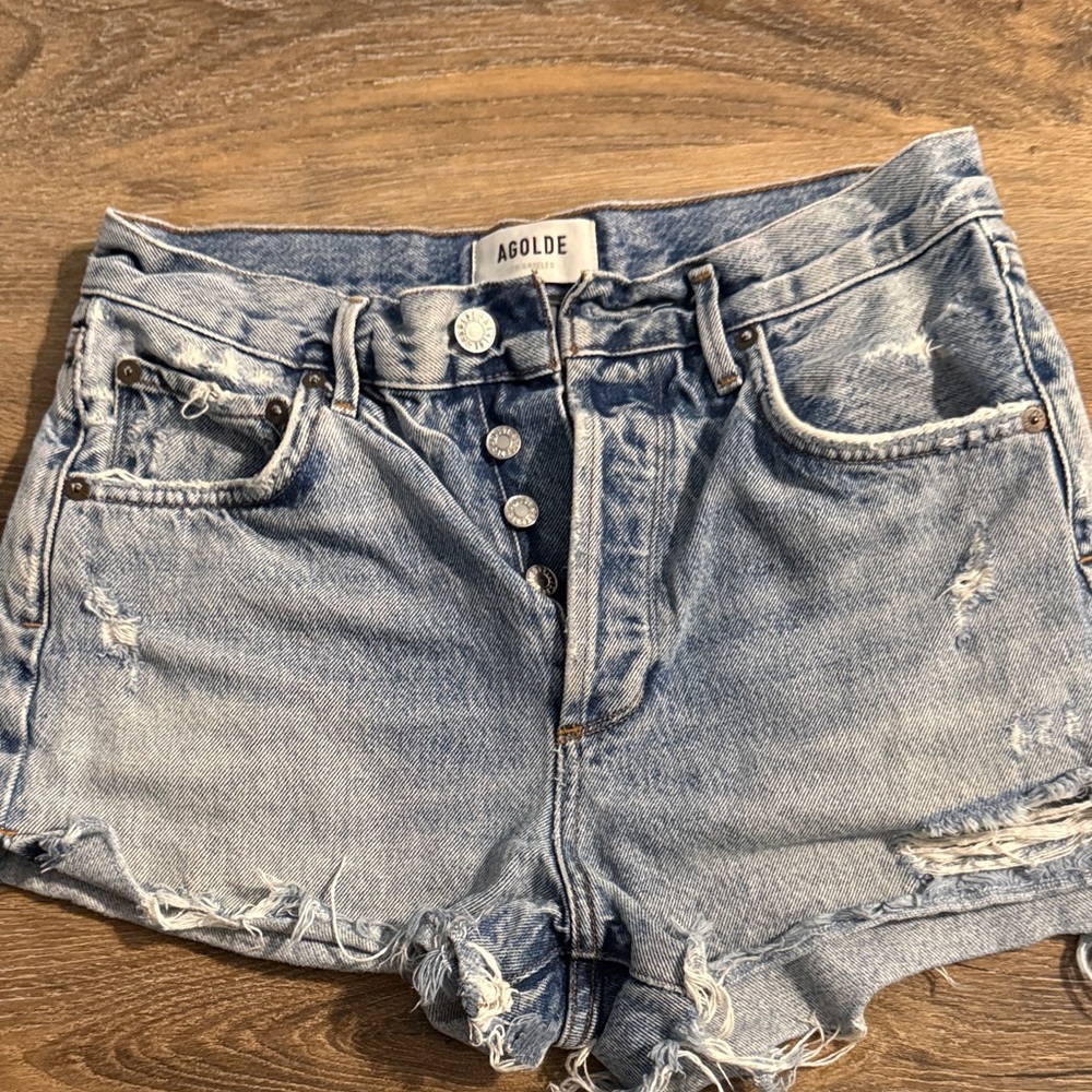 Agolde Women's Light Blue Jean Shorts